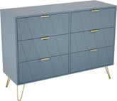 Commode - Dressoir - Ladekast - 100x34x73 cm - Grijsblauw - UEV