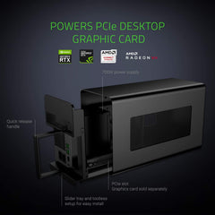 Razer Core X Chroma Aluminium Externe GPU Enclosure (eGPU): Compatibel met Windows & MacOS Thunderbolt 3 Laptops, NVIDIA/AMD PCIe Support, 700W PSU, 4X USB 3.1, 1x Gbit Ethernet, Chroma RGB, Zwart •