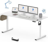 Zit sta bureau - Elektrisch - Verstelbaar - 160 x 60 cm - FQ1W - FLEXISPOT