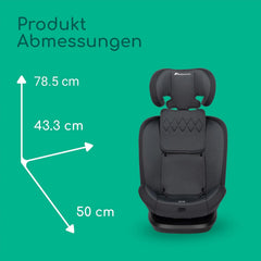 Bebeconfort EverFix i-Size Kinderzitje, voorwaarts gericht kinderzitje, Isofix-kinderzitje, van 15 maanden tot 12 jaar, 9-36 kg, 76-150 cm, getint zwart