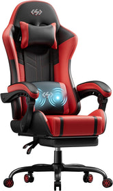 Ergonomische Bureaustoel - Office Chair - Gamestoel - Volwassenen - Zwart/Rood - HLDIRECT