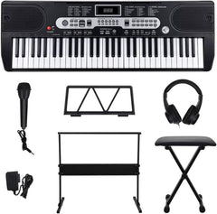 Keyboard - Digitale piano - Piano - 61 toetsen - Zwart - DZDZDZ