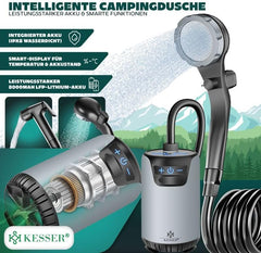 KESSER® Campingdouche - Tuindouche - Mobiele douche - Grijs