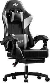 Ergonomische Bureaustoel - Office Chair - Gamestoel - Volwassenen - Zwart/Wit - HLDIRECT