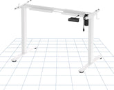 Zit sta bureau - Elektrisch - Verstelbaar - Bureauframe - Wit - EF1W - FLEXISPOT