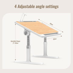Bedtafel - Laptoptafel - Bank tafeltje - Ontbijttafeltje - Wit - Ferghana •