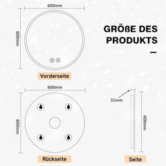Badkamerspiegel met verlichting - Wandspiegel - 60x60 cm - YOLEO