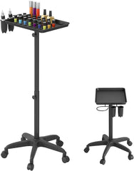 Kappers trolley op wieltjes - Kappers werkwagen - Zwart - TATIVALO