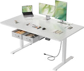 Zit sta bureau - Elektrisch - Verstelbaar - 140x80cm - Wit - HLDIRECT