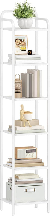 Boekenkast - Boekenrek - Wandkast - 30x33x166 cm - Wit - Hzuaneri