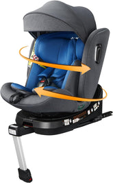 Autostoel - Isofix Autostoeltje - 0-12 jaar - Blauw - Jovikids