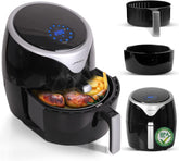 Airfryer - heteluchtfriteuse - 5.5L - 1700W - Zwart - Jago®