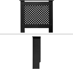 Radiatorombouw - Radiatorbekleding - Radiatorpaneel - 78x19x82 cm - Zwart - ECD Germany