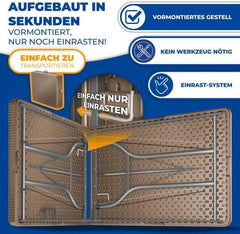KESSER® Buffettafel, inklapbaar, kunststof, 183 x 76 cm, rotan-look, campingtafel, partytafel, klaptafel, tuintafel, voor 6 personen, tuin, terras en balkon, inklapbaar, incl. draaggreep en hoes,