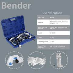 Pijpenbuiger - Buigtang - Pijp Buigmachine - 5 Buigvormen - Blauw