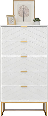 Commode - Dressoir - Ladekast - 60x34x110 cm - Wit - UEV