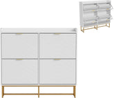 UEV Schoenenkast met 4 kleppen, 100 x 24,2 x 91 cm, smalle schoenenkast, hal, woonkamer, entree, schoenenopslag met kantelbeveiliging, verstelbare scheidingswanden, voor verschillende soorten •