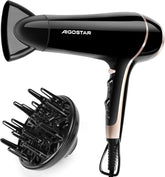 Fohn - Haardroger - Föhn met diffuser - 2400W - Zwart - Aigostar