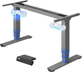Zit sta bureau - Elektrisch - Verstelbaar - Bureauframe - Zilver - EC5S-LITE - FLEXISPOT