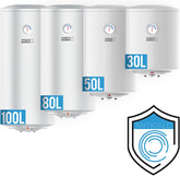 Aquamarin® Elektrische antikalk warmwaterboiler, 30 l, 1,5 kW, hangend aan de muur, anticalc, EEK B/C, geëmailleerde binnencontainer, warmwaterboiler, elektrische boiler, verwarming, opslag