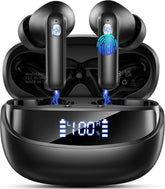 Oortjes draadloos - Met bluetooth - USB C - IP7 - Zwart
