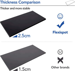 Bureaublad - Tafelblad - 180x120 cm - Elektrisch bureau - Zwart - FLEXISPOT