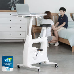 Stoelfiets - Bureaufiets - Bewegingstrainer - Wit - V9W-PLUS - FLEXISPOT