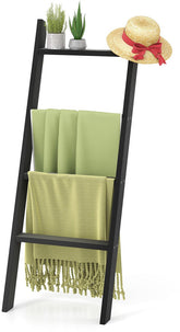 Handdoekladder - Handdoekrek - Handdoekhouder - Zwart - COSTWAY