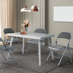 Klapstoelen - Vouwstoelen - Set van 6 - Eettafelstoelen - Grijs - VINGLI