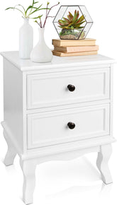 Nachtkastje - Ladekast slaapkamer - 49x34.5x30 cm - Wit - Miadomodo