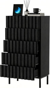 Commode - Dressoir - Ladekast - 60x34x110 cm - Zwart - UEV