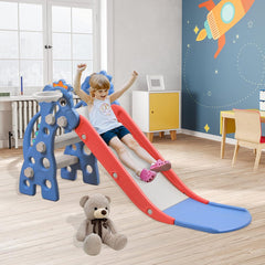 Aufun 3-in-1 opvouwbare kinderglijbaan, vrijstaande glijbaan, 135 x 53 x 67 cm, met basketbalmand, kinderglijbaan, babyglijbaan, indoor, speelplaats voor kinderen vanaf 1 - 6 jaar, voor binnen en