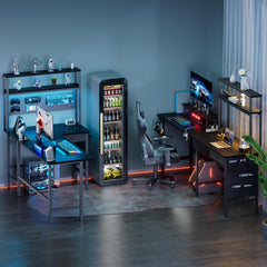 Bureau - Computertafel - Computerbureau - 150x100 cm - Zwart - HLONONE •