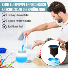 Verfspuit elektrisch - Verfspuitpistool - Verfspuitmachine - Met 2 accu's - Blauw