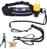 Jogginglijn hond - voor 2 honden met buikriem, handsfree looplijn voor honden - Nobleza