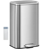 Prullenbak - Afvalbak - Vuilnisbak - 30 Liter - Zilver - Hzuaneri