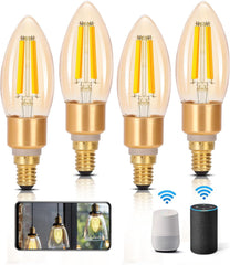 E14 LED lamp - Dimbaar - Filament lamp - 4,5W - 4 stuks - Aigostar