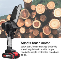 Mini kettingzaag - Elektrische snoeischaar - Met accu - Zwart - Mulcort