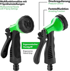 Flexibele Tuinslang - Inc. sproeikop - 30 meter - Groen