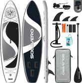 SOLAVERO 350cm opblaasbaar stand-up paddleboard met hoogwaardige SUP-accessoires - Extra breed en stabiel ontwerp met antislip EVA-dek, SUP-board voor volwassenen en tieners van alle leeftijden