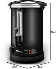 Weckketel - Inmaakketel - Gluhweinketel - 10L - Zwart - TRESKO® •