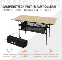 Inklapbare tafel - Campingtafel inklapbaar - Klaptafel - 118x55x64,5 cm - Hauki