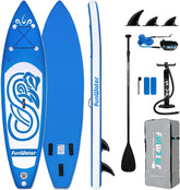 Sup Board - Opblaasbaar Paddle Board - 140 kg - Blauw/Wit - FunWater