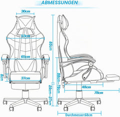 Ergonomische Bureaustoel - Office Chair - Gamestoel - Volwassenen - Zwart - ST