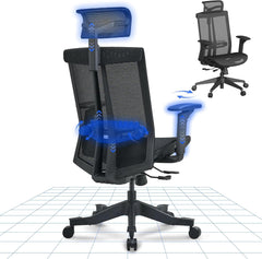 Ergonomische Bureaustoel - Office Chair - Gamestoel - Volwassenen - Zwart - OC22B AIR - FLEXISPOT