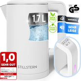 Waterkoker met temperatuurregeling - Warmhoudfunctie - RVS - 1,7L - 2200W - Wit - Stillstern •