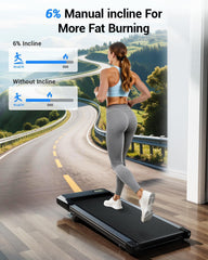 Loopband - Walking pad - Wandelband - 1-6 km/u - Zwart - Superun