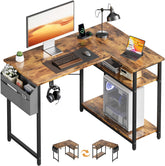 Bureau - Computertafel - Computerbureau - 120x50 cm - Bruin - HLONONE