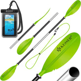 Dubbele paddel, 4-delig, voor kano, kajakken, SUP, stand-up paddling board, steekpeddel, 228 cm aluminium, super licht, voor opblaasbare boot, stand-up peddel, kajakken, surfboard, boot - KESSER®