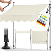 Klemluifel - Balkon luifel - Verticale luifel - 200 cm - Beige - Tillvex®